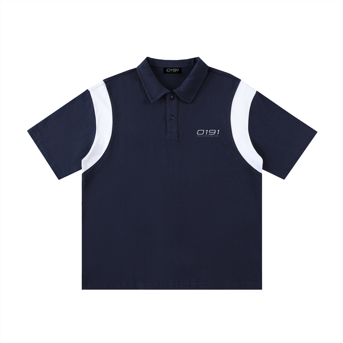 0191 Clothing Premium Contrast Panel Cotton Polo Shirt
