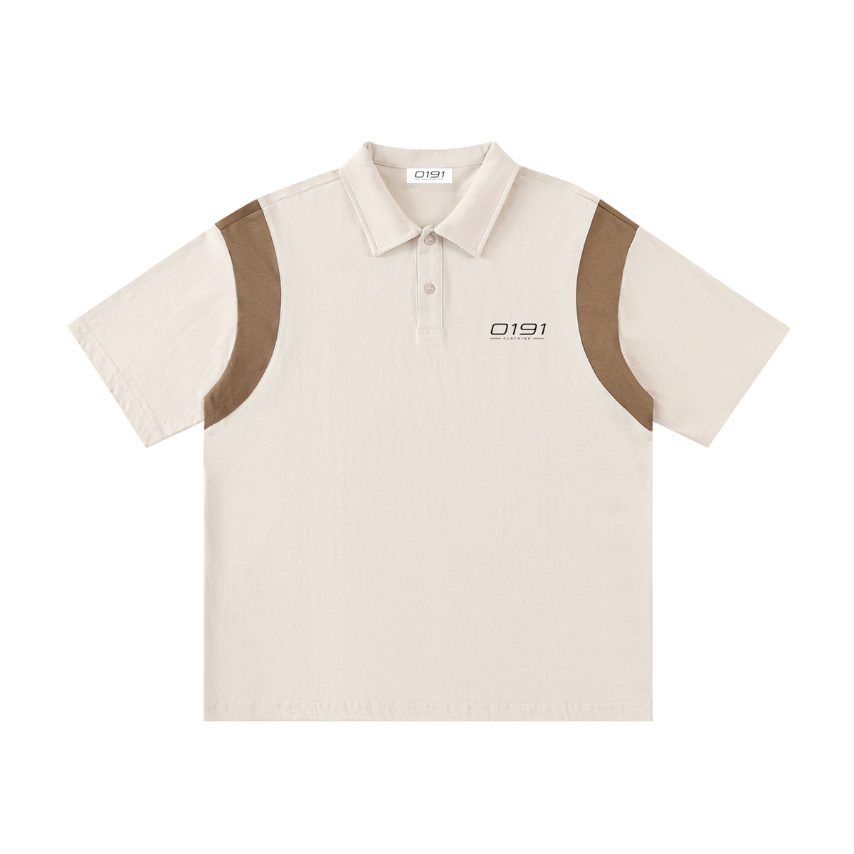0191 Clothing Premium Contrast Panel Cotton Polo Shirt