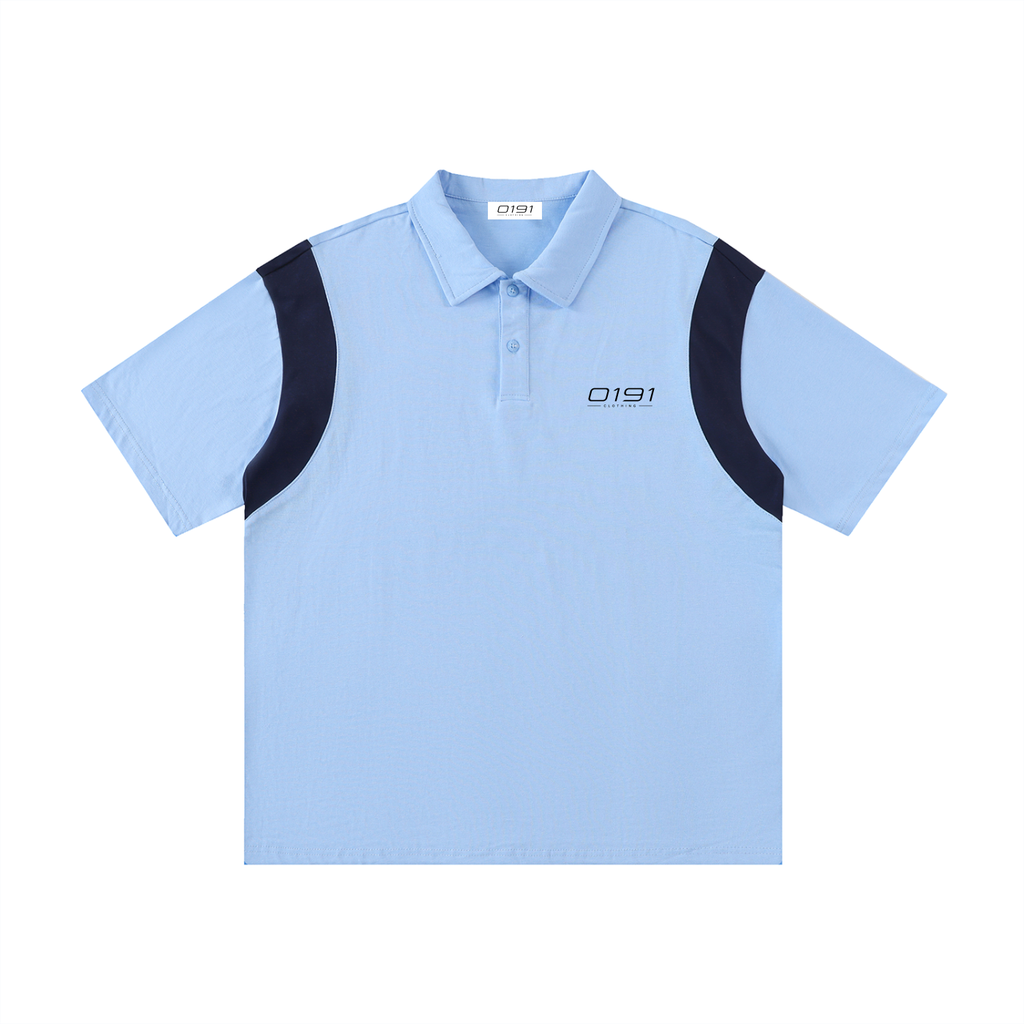 0191 Clothing Premium Contrast Panel Cotton Polo Shirt