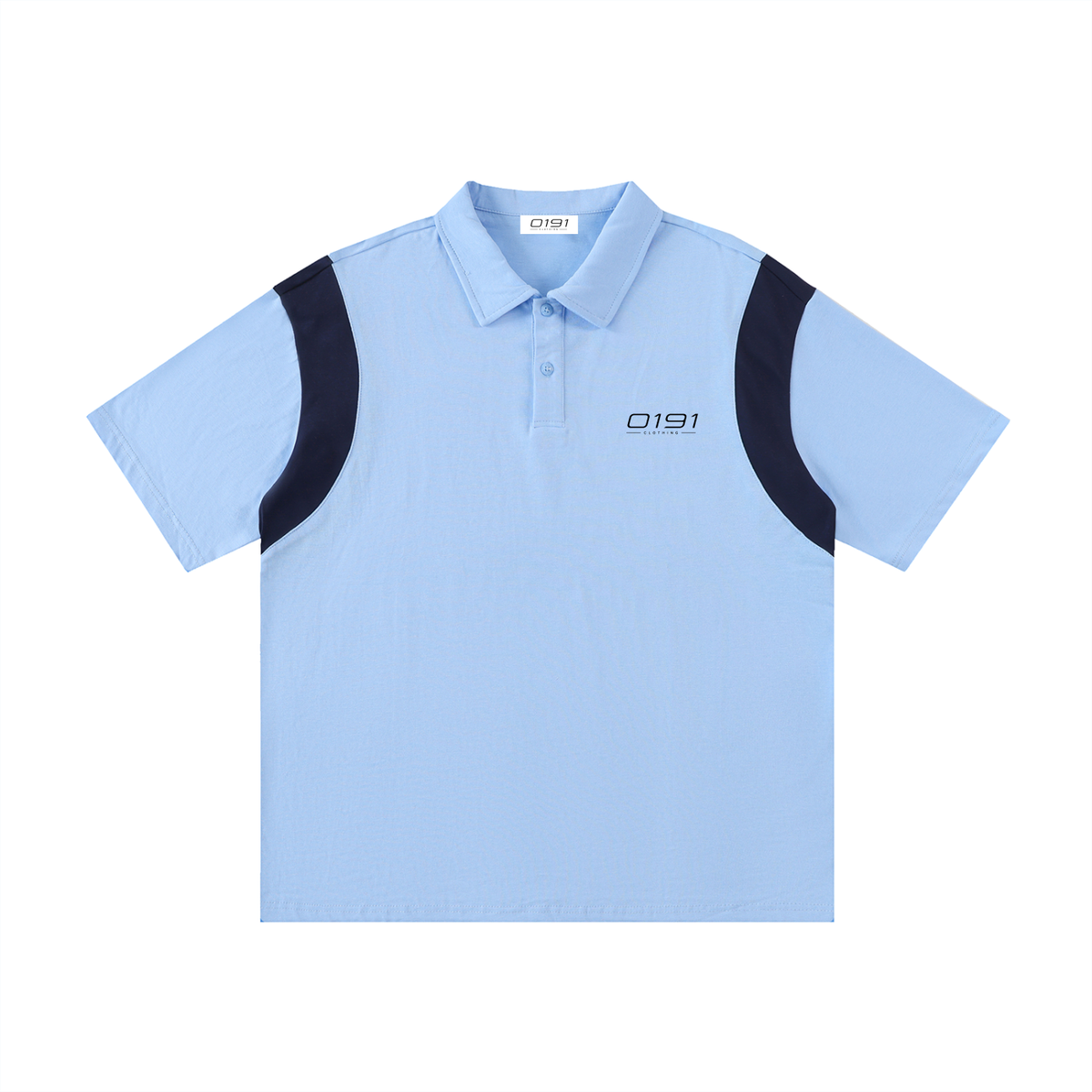0191 Clothing Premium Contrast Panel Cotton Polo Shirt
